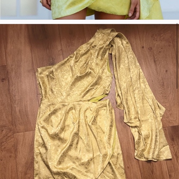 RNWY Serita One-shoulder Citrus Dress Size L - Picture 4 of 6